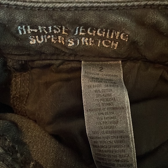 American Eagle Women’s High-Rise Super Stretch Black Jegging Jeans Size 2 - Picture 6 of 7